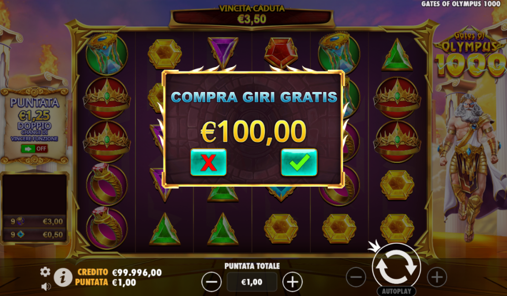 Compa Giri Gratis Gates of Olympus 1000